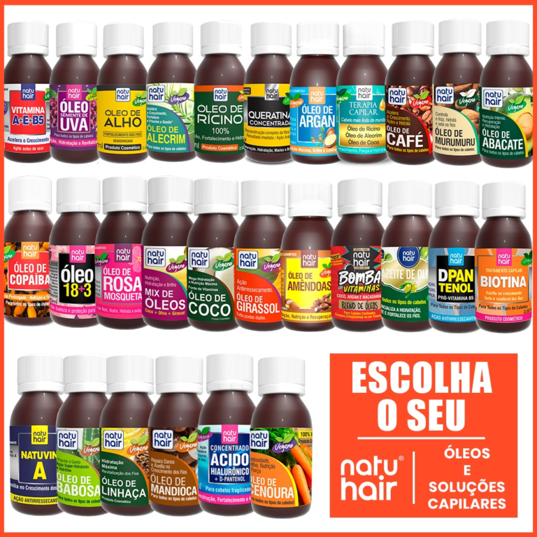 Óleo Capilar Natuhair 60ml: Brilho, Hidratação e Crescimento para Seus Cabelos