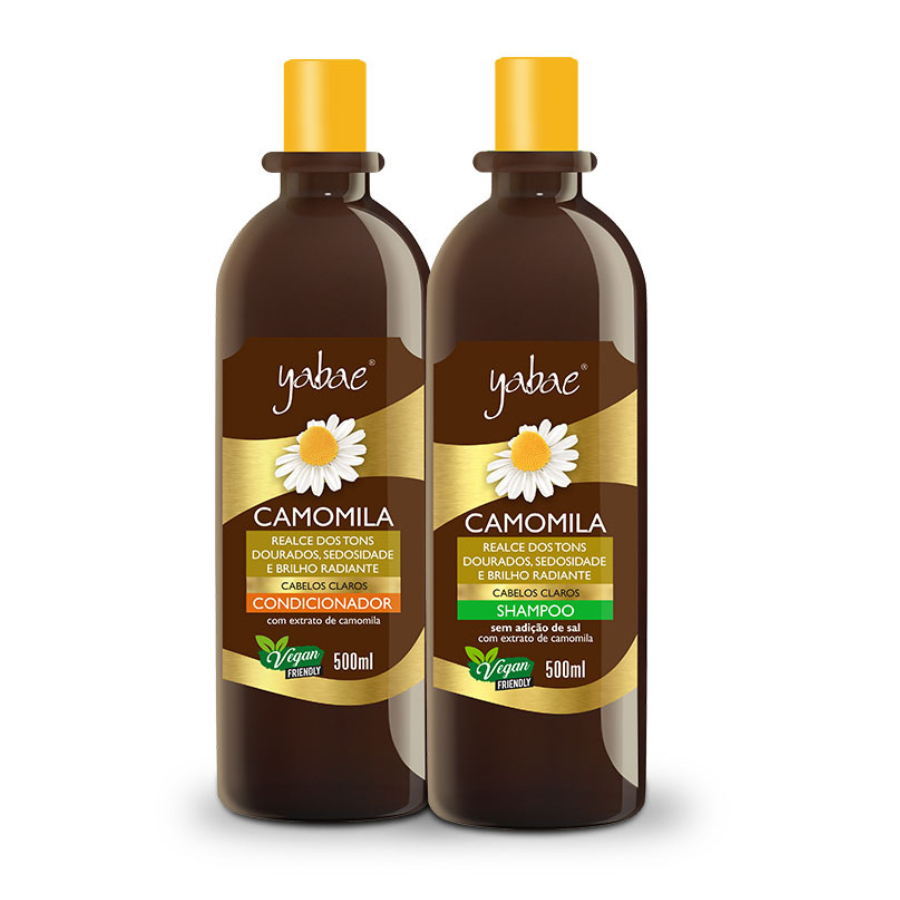 Shampoo e Condicionador Camomila Yabae 500ml: Realce dos Tons Dourados e Brilho Radiante