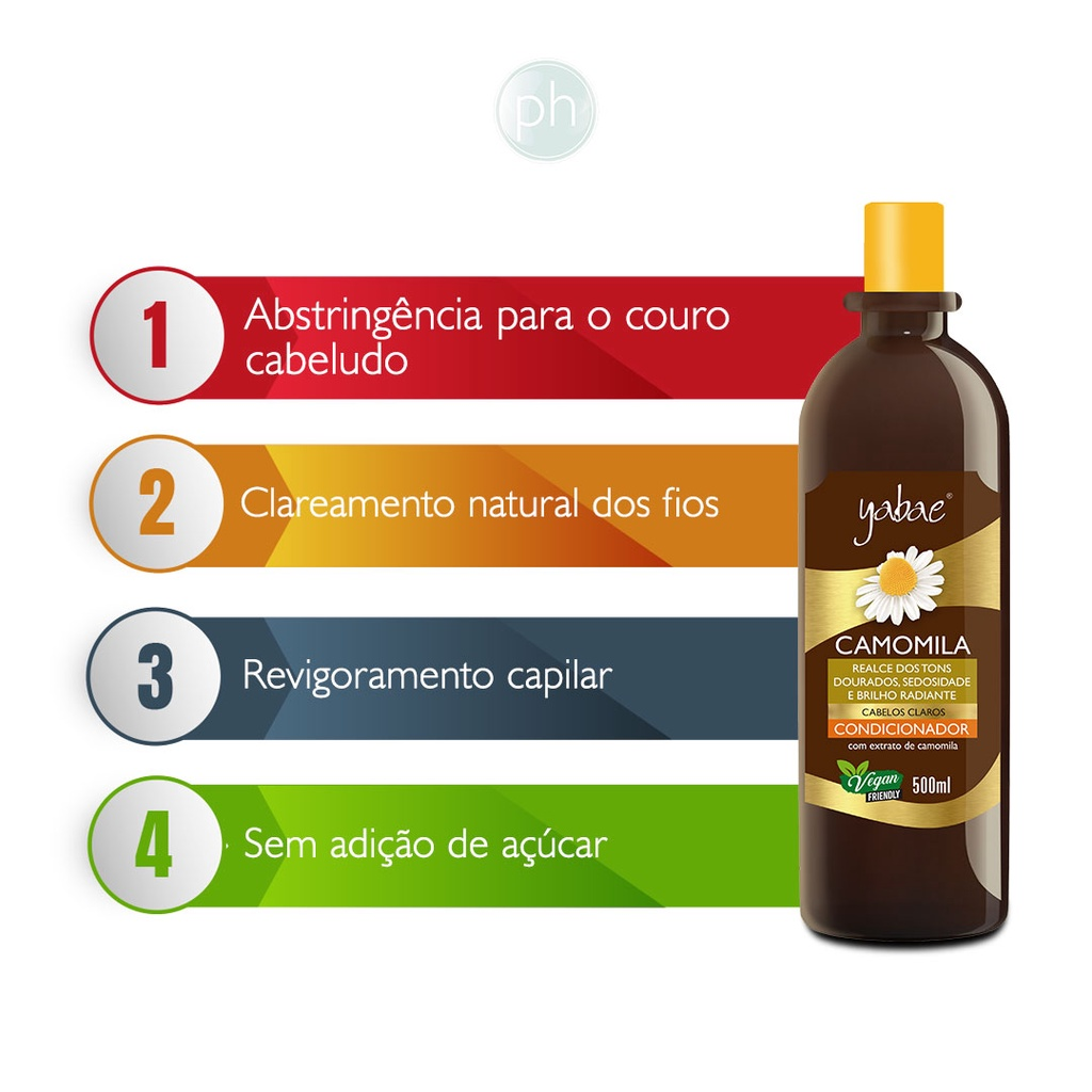 Shampoo e Condicionador Camomila Yabae 500ml: Realce dos Tons Dourados e Brilho Radiante