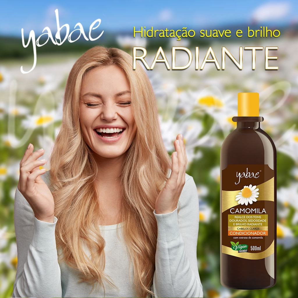 Shampoo e Condicionador Camomila Yabae 500ml: Realce dos Tons Dourados e Brilho Radiante