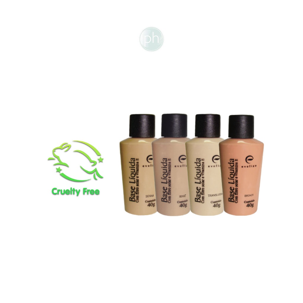 Base Líquida com Filtro Solar/Vitamina E 40g Evelize: Beleza e Proteção em um Só Produto